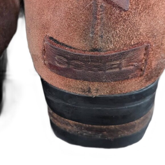 Sorel Women's Brown Suede Zip Up Boots - Size 8 - Picture 10 of 15